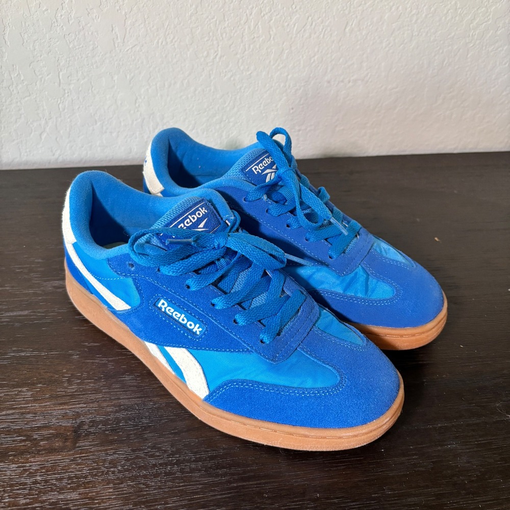 Reebok Sneakers Forte Lounger 7.5 Suede Nylon Blue Retro Streetwear